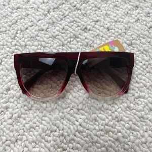 New with Preotective Bag Retro Pop Classic Unisex Sunglasses Red Sun Protection